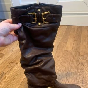 Tall brown boots